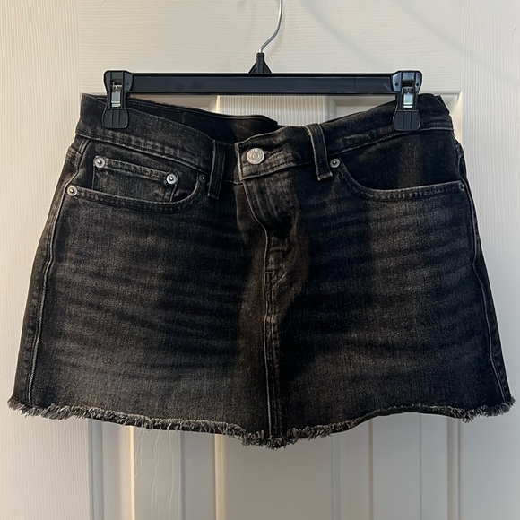 Levi's Dresses & Skirts - Levi’s denim mini skirt black / gray size 28 / small.